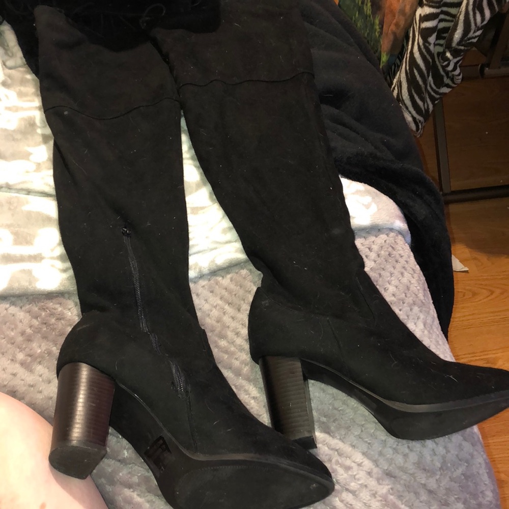 Charlotte Russe thigh high heeled boots - 10